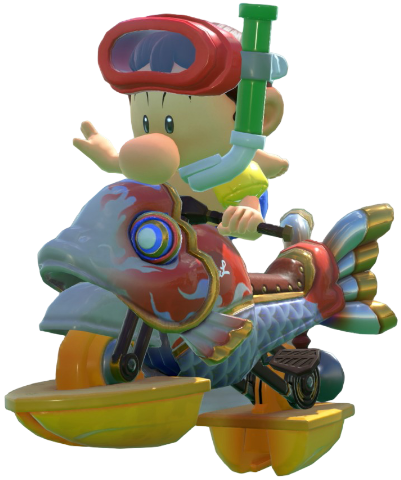 Transparent Baby Mario Swimwear Costume Render 6