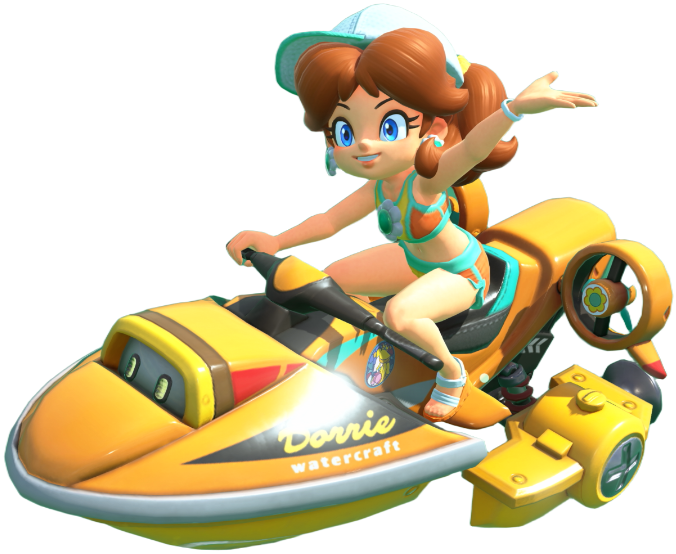 Transparent Daisy Swimwear Costume Render 6