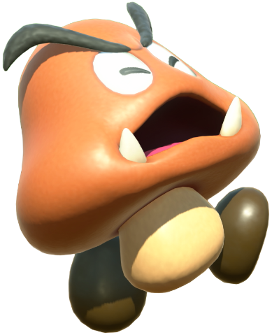 Transparent Goomba Default Costume Render 11