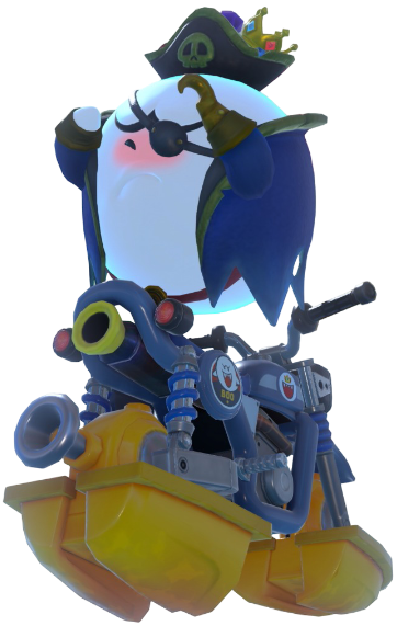 Transparent King Boo Pirate Costume Render 6