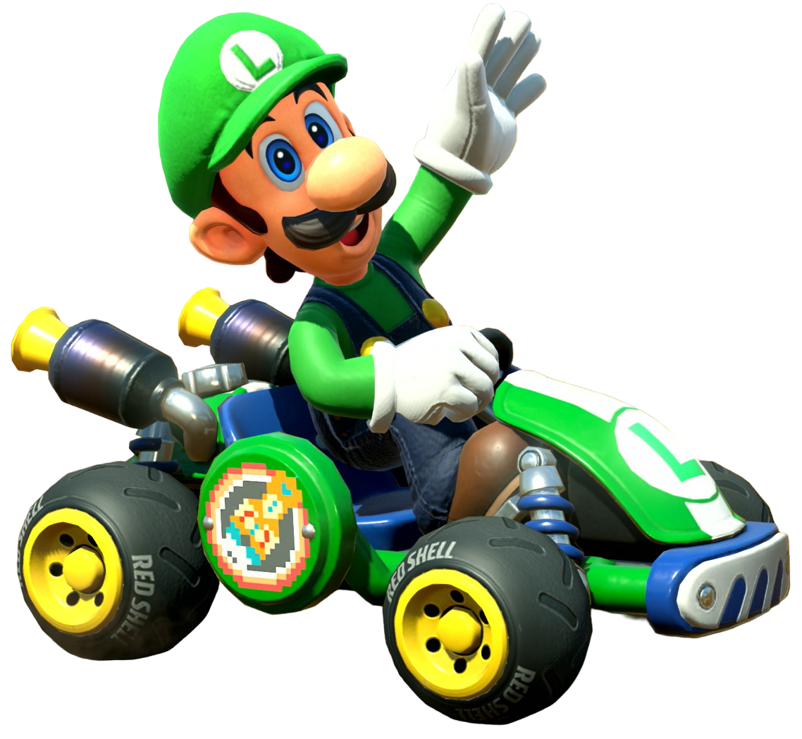 Transparent Luigi Default Costume Render 1