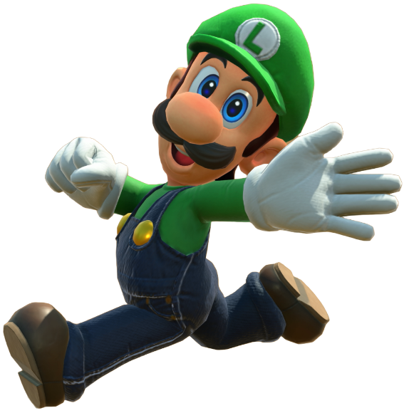 Transparent Luigi Default Costume Render 11