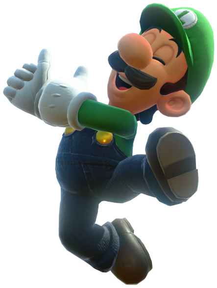 Transparent Luigi Default Costume Render 14