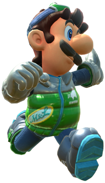 Transparent Luigi Touring Costume Render 12