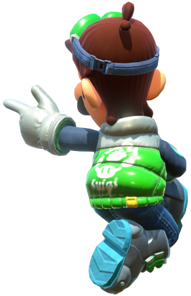 Transparent Luigi Touring Costume Render 13