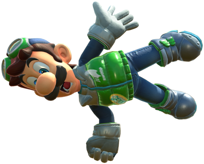Transparent Luigi Touring Costume Render 14