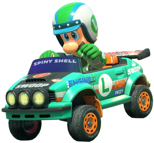 Transparent Luigi Pro Racer Costume Render 1