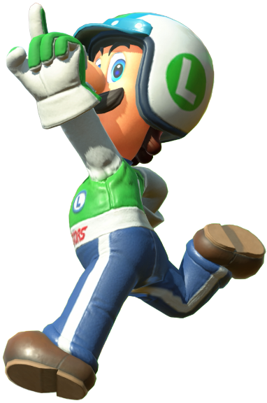 Transparent Luigi Pro Racer Costume Render 14
