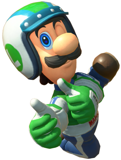 Transparent Luigi Pro Racer Costume Render 15