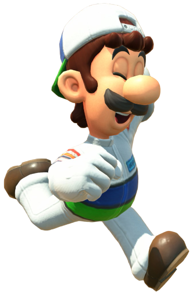 Transparent Luigi Mechanic Costume Render 12