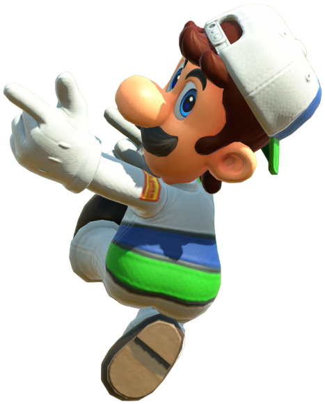 Transparent Luigi Mechanic Costume Render 13