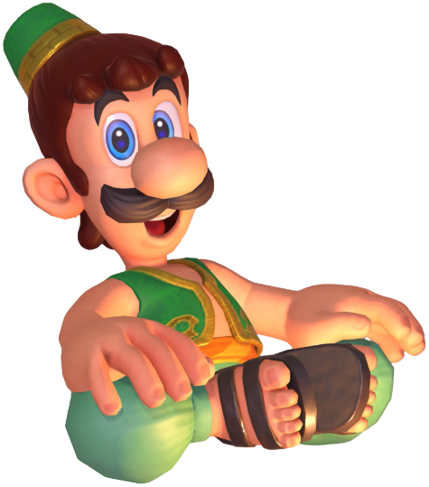 Transparent Luigi Oasis Costume Render 11