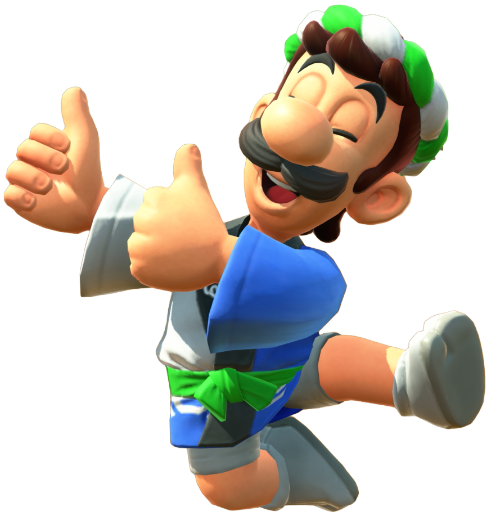 Transparent Luigi Happi Costume Render 13