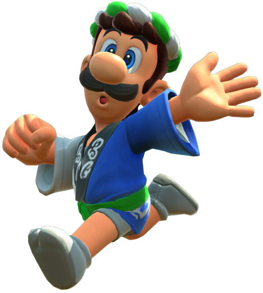 Transparent Luigi Happi Costume Render 14