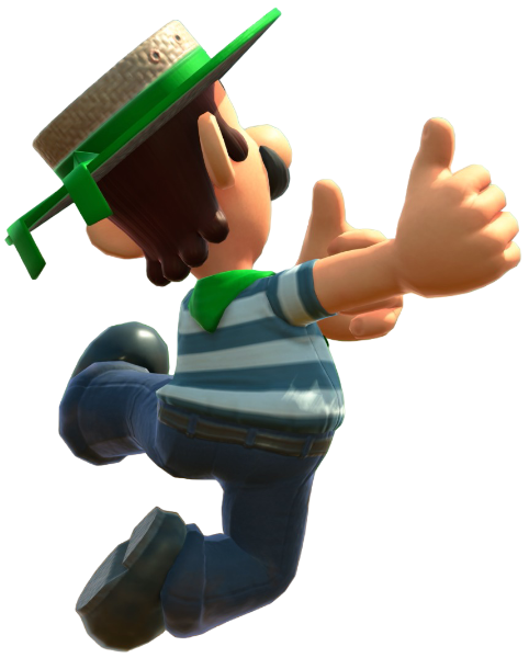 Transparent Luigi Gondolier Costume Render 13
