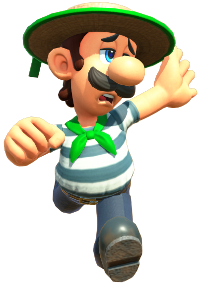 Transparent Luigi Gondolier Costume Render 14