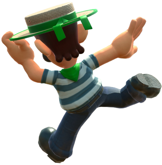 Transparent Luigi Gondolier Costume Render 15