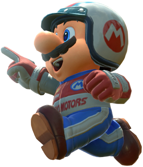 Transparent Mario Pro Racer Costume Render 12