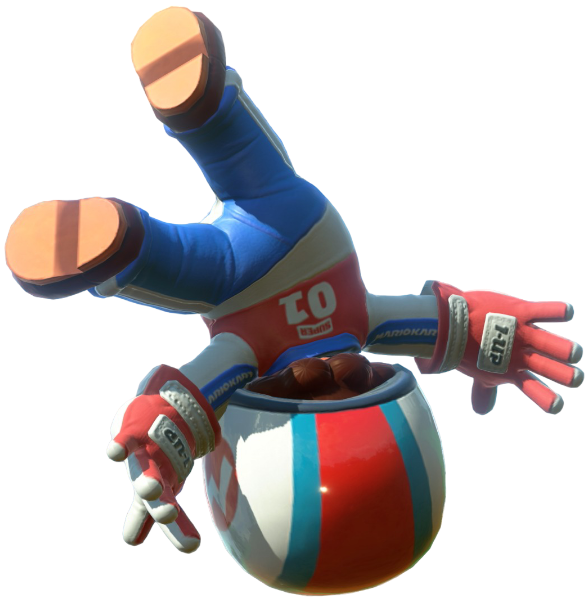 Transparent Mario Pro Racer Costume Render 13