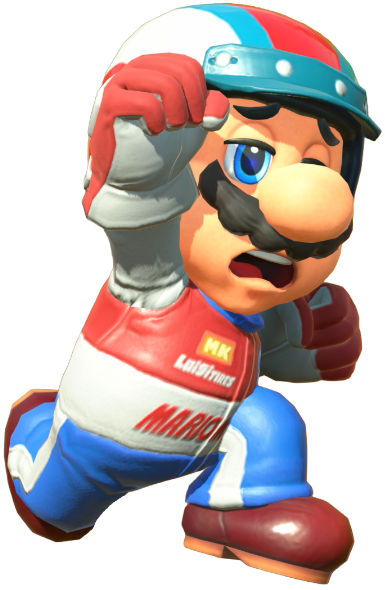 Transparent Mario Pro Racer Costume Render 15