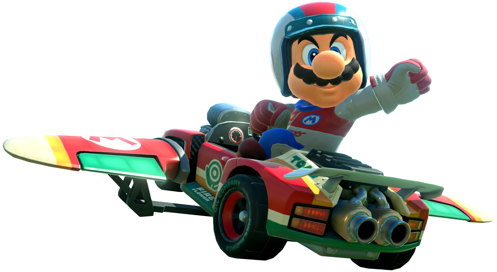 Transparent Mario Pro Racer Costume Render 2