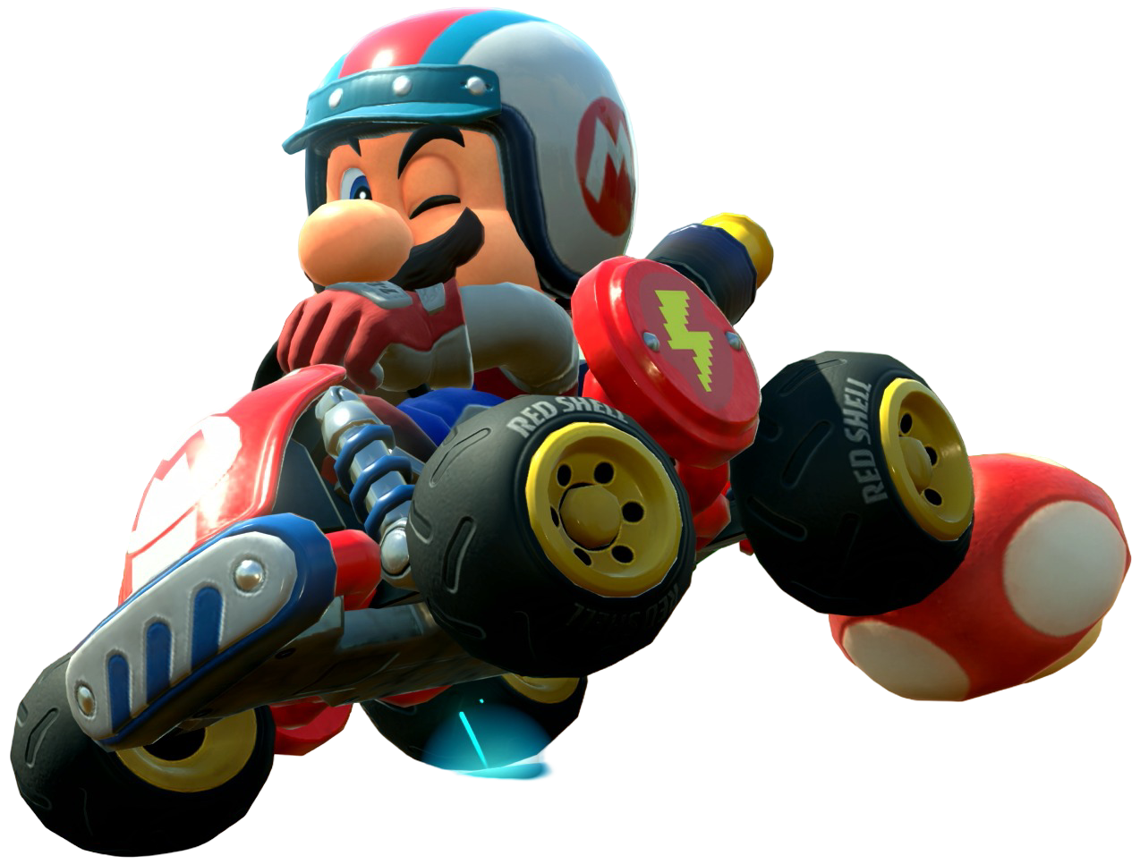 Transparent Mario Pro Racer Costume Render 4
