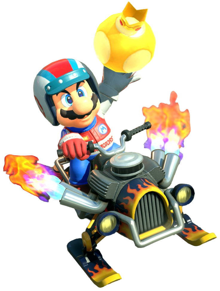Transparent Mario Pro Racer Costume Render 7