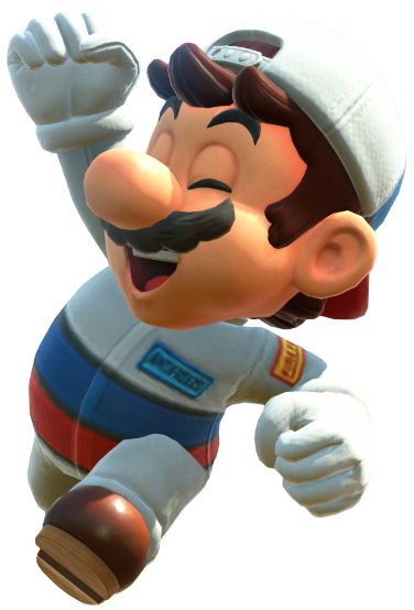 Transparent Mario Mechanic Costume Render 11