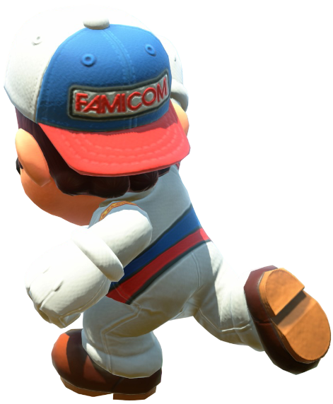 Transparent Mario Mechanic Costume Render 13