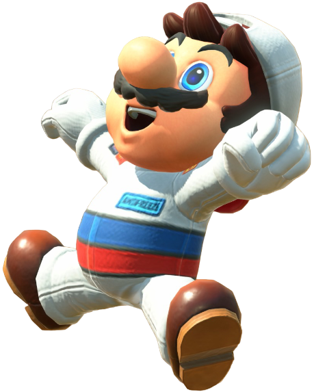 Transparent Mario Mechanic Costume Render 15