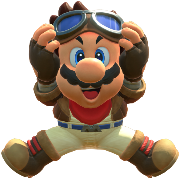 Transparent Mario Dune Rider Costume Render 11