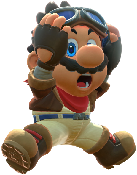 Transparent Mario Dune Rider Costume Render 12