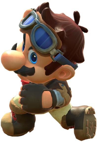 Transparent Mario Dune Rider Costume Render 14