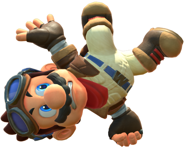 Transparent Mario Dune Rider Costume Render 15