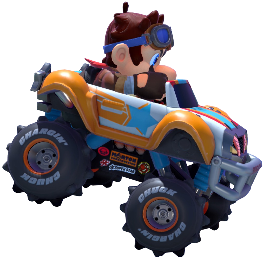 Transparent Mario Dune Rider Costume Render 2