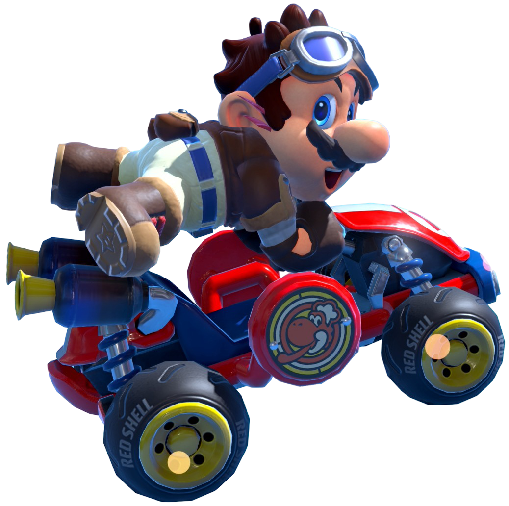 Transparent Mario Dune Rider Costume Render 3