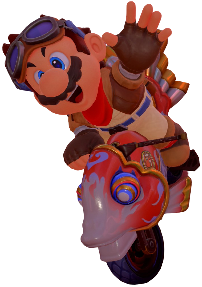 Transparent Mario Dune Rider Costume Render 7