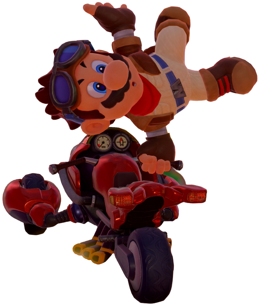Transparent Mario Dune Rider Costume Render 8