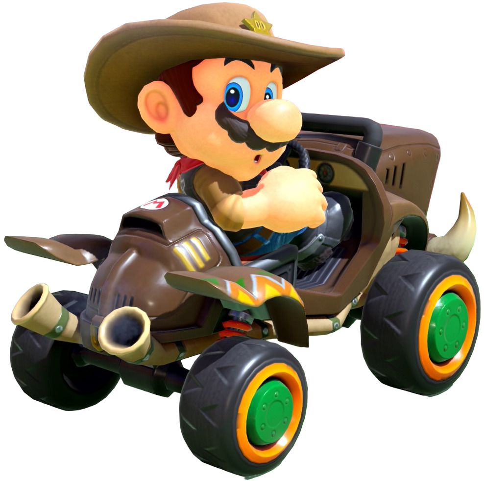 Transparent Mario Cowboy Costume Render 1