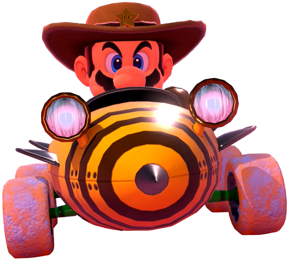 Transparent Mario Cowboy Costume Render 3