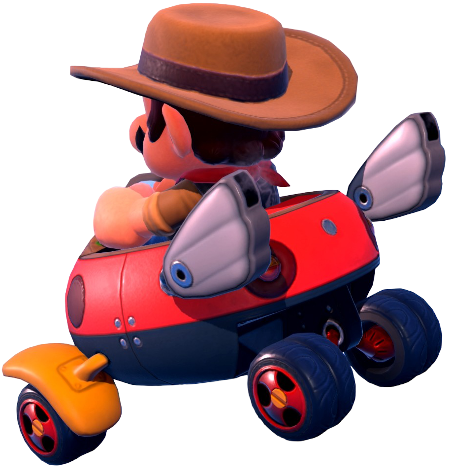 Transparent Mario Cowboy Costume Render 5