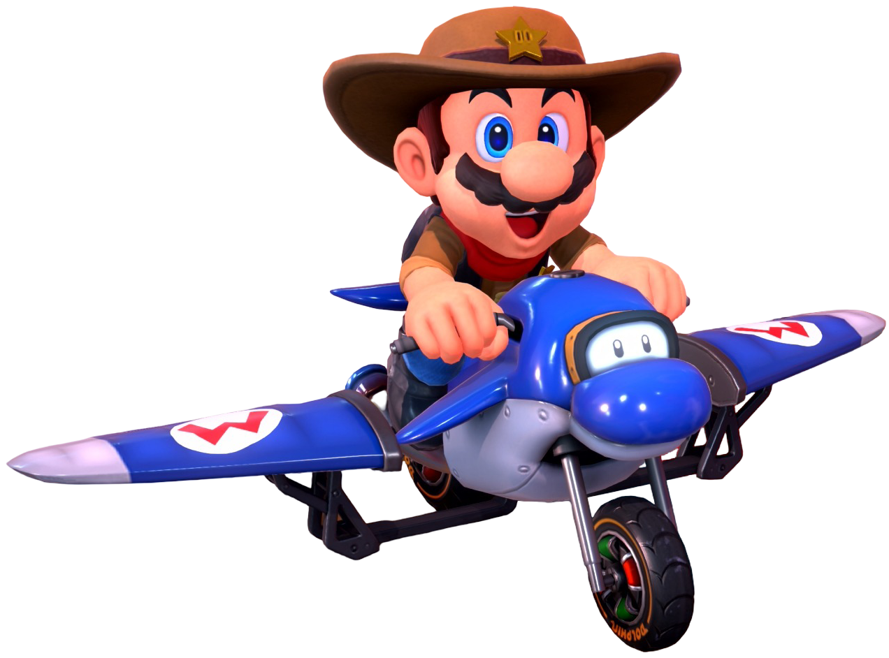 Transparent Mario Cowboy Costume Render 6