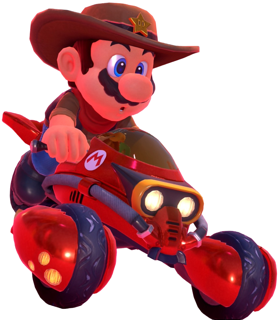 Transparent Mario Cowboy Costume Render 8