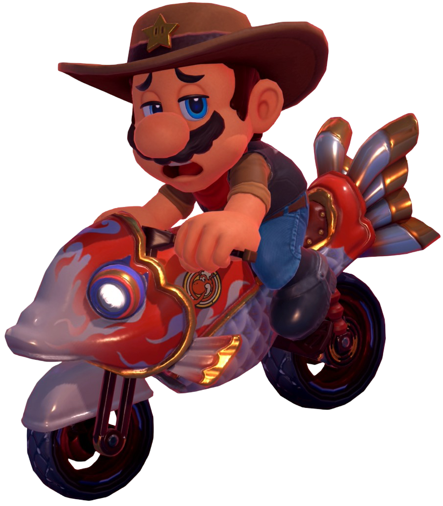 Transparent Mario Cowboy Costume Render 9