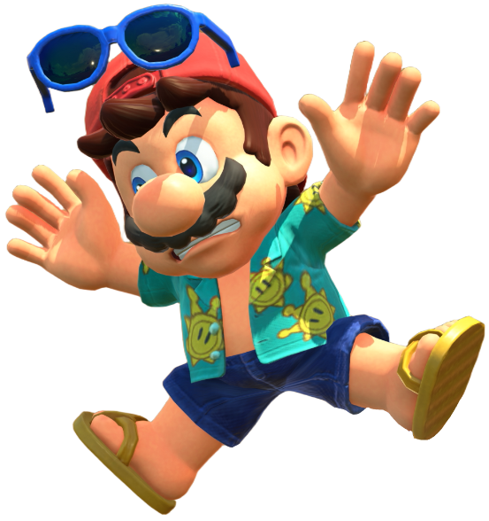 Transparent Mario Sightseeing Costume Render 14