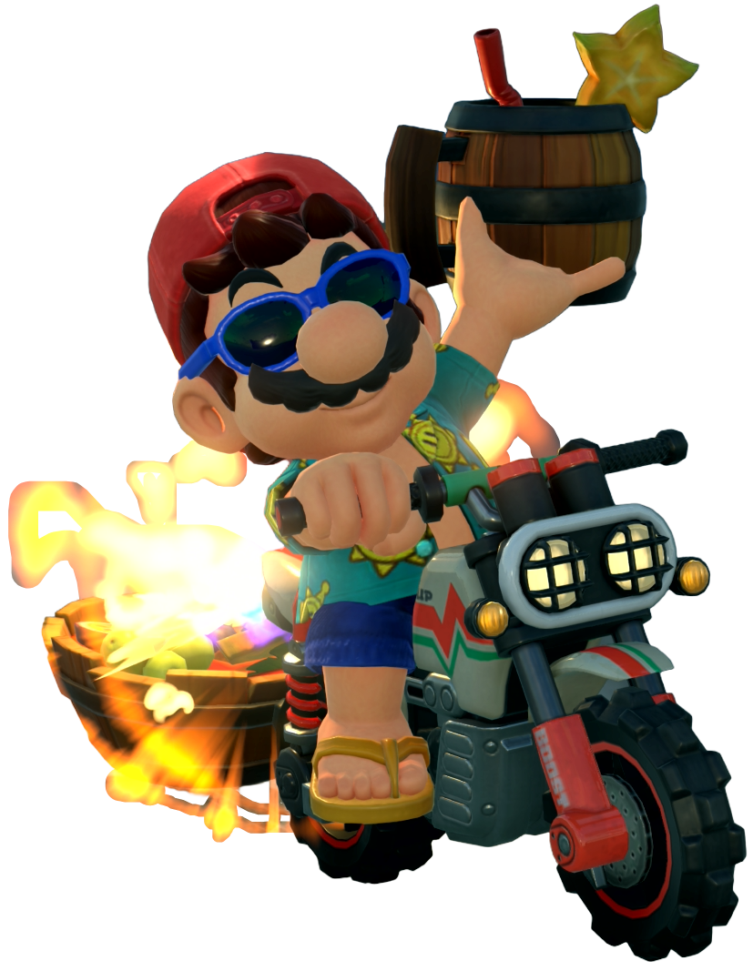 Transparent Mario Sightseeing Costume Render 8