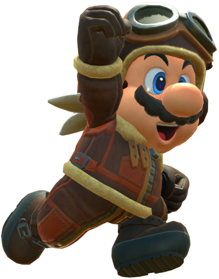Transparent Mario Aviator Costume Render 11