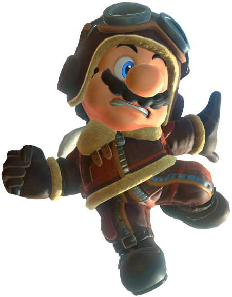 Transparent Mario Aviator Costume Render 13