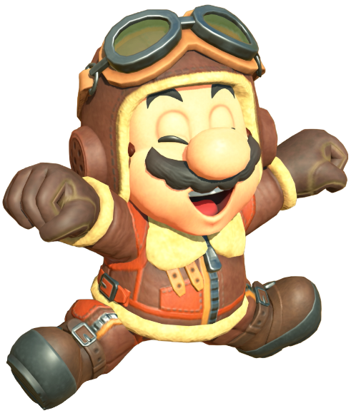 Transparent Mario Aviator Costume Render 14