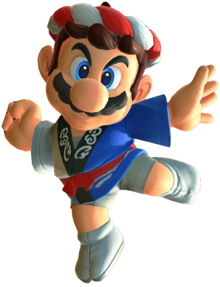 Transparent Mario Happi Costume Render 13